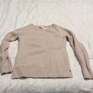 LOFT Textured Knit Sweater in Light Beige